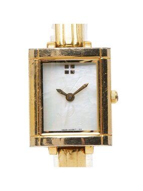 Saint Laurent Bangle Watch Shell Dial Plated Bracelet